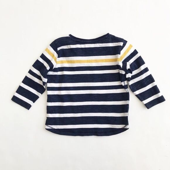 H&M blue/yellow long sleeve tops EUC  4-6 months - Picture 4 of 4